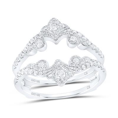 10k Gold Diamond Wrap Ring Guard Enhancer 1/2 CTTW