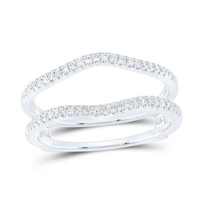14k Gold Diamond Ring Solitaire Enhancer Band 1/4 CTTW