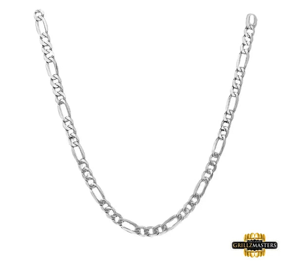 10K White Gold Figaro Chain 1.9Mm