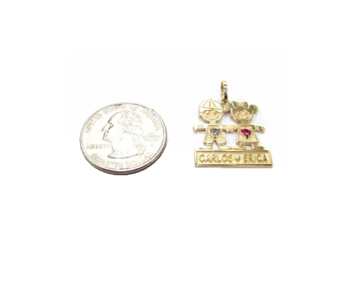 10k or 14k Gold Kids Birthstone Charm-2 Kids