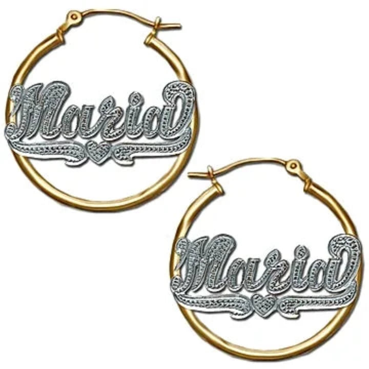 Name Hoops Earrings  #HE03R