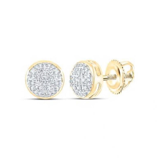 10k Gold Diamond Earrings 1/20 CTTW