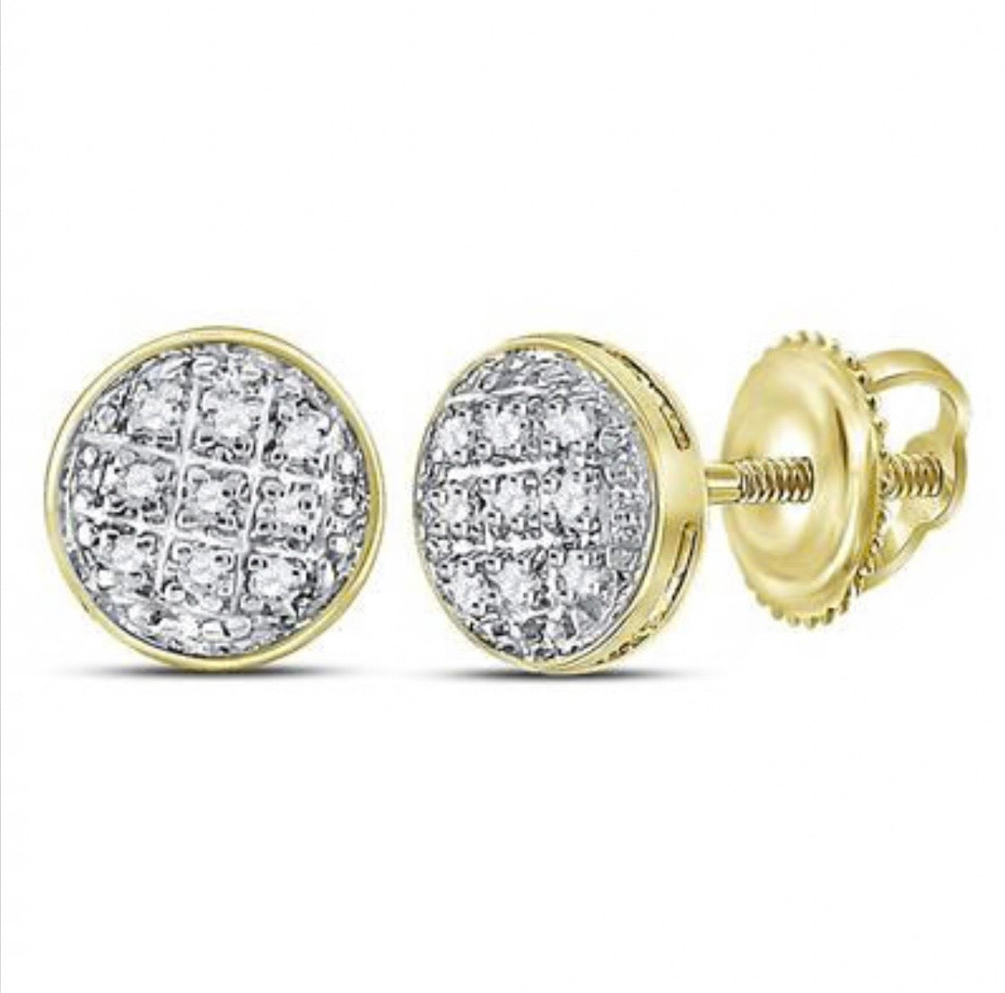 10k Gold Diamond Earrings 1/20 CTTW