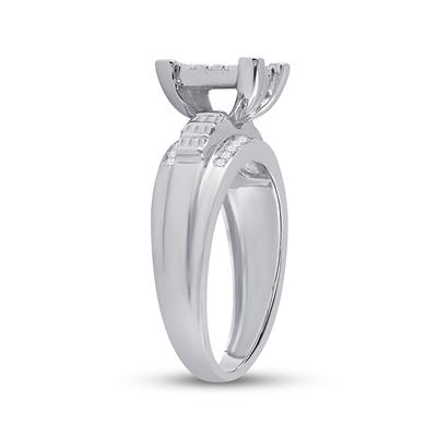 10k White Gold Diamond Bridal Engagement Ring 1/2 CTTW