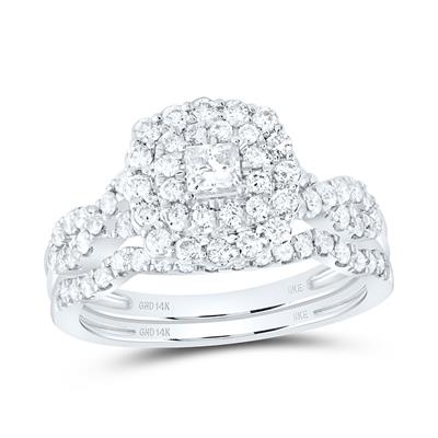 14k Gold Double Halo Bridal Set 1CTW-DIA 1/5 CT-CPR
