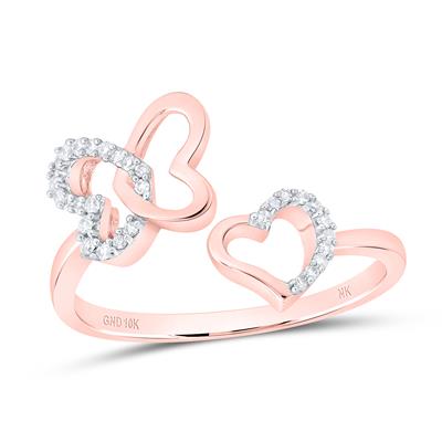 10k Gold Heart Ring 1/10 CTW-DIA