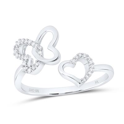 10k Gold Heart Ring 1/10 CTW-DIA