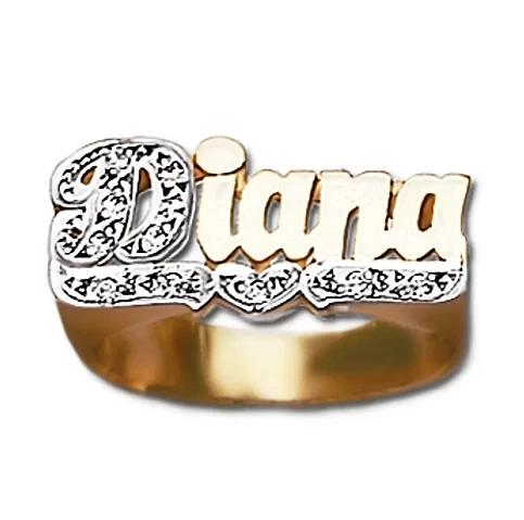 Diamond Name Ring #r123