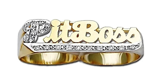 Two-Finger Name Ring #R224