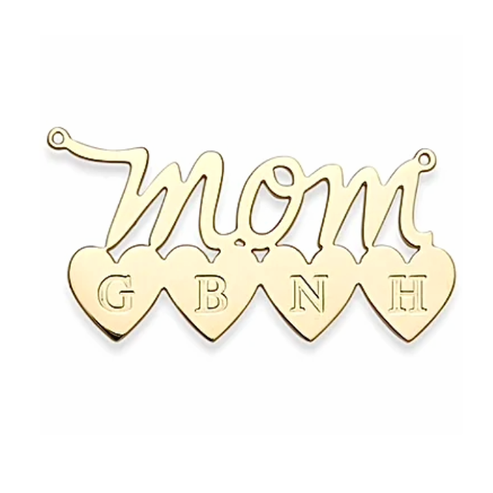 Mom Pendant with Initials