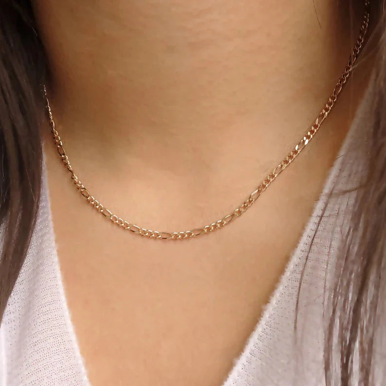 10K Rose Gold Figaro Chain 1.9Mm