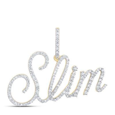 10k Yellow Gold Diamond Name Pendant 3/4 CTTW